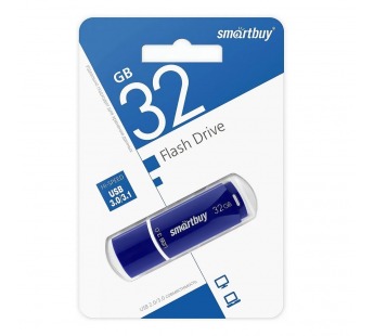 Флеш-накопитель USB 3.0 32Gb Smart Buy Crown series (Blue)#2106727