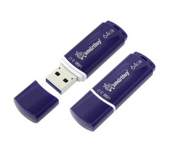 Флеш-накопитель USB 3.0 64Gb Smart Buy Crown (Blue)#713818