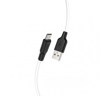 Кабель USB - Micro usb Hoco X21 PLUS черно-белый 1м#1635608