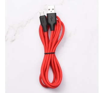 Кабель USB Hoco X21 PLUS Micro силиконовый черно-красный 2м#1635581