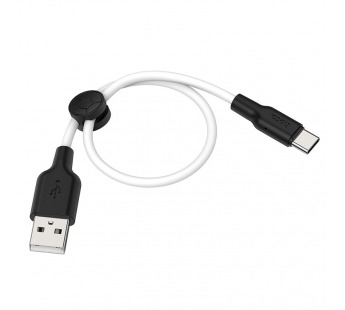 Кабель USB Hoco X21 PLUS Type-C силиконовый черно-белый 0,25м#1725671