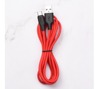 Кабель USB Hoco X21 PLUS Type-C силиконовый черно-красный 2м#1635627