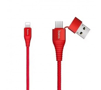 Кабель USB/Type-C Hoco U26 Apple, красный 1,2м#1519677