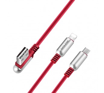 Кабель USB Hoco U17 2в1 Apple+Micro 1,5м красный#1059806