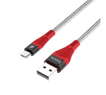 Кабель USB Hoco U32 Micro 1,2м черно-красный#1189634