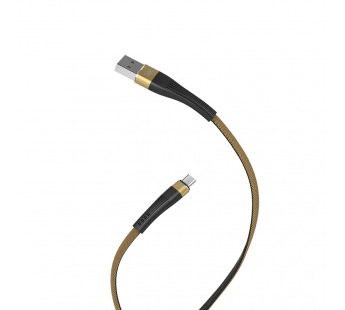 Кабель USB Hoco U39 Micro золотисто-черный 1,2м#1060100