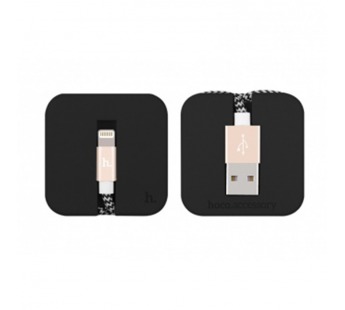 Кабель USB Hoco U4 Apple рулетка 40см черный#1189645