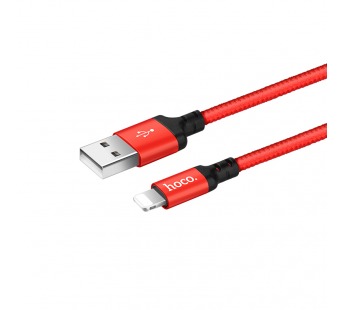 Кабель USB - Apple lightning Hoco X14, красно-черный 2м#1648322