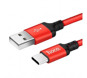Кабель USB Hoco X14 Type-c красно-черный 1м#1189480