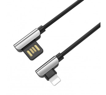Кабель USB - Apple lightning Hoco U42 Exquisite steel, 120 см. (black)#331012