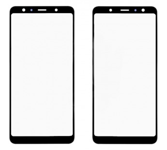 Стекло для переклейки Samsung A750F Galaxy A7 (2018) (черный)#375656