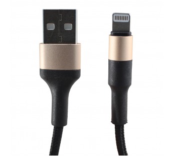 Кабель USB - Apple lightning Hoco X26 Xpress, 100 см. (black/gold)#331790