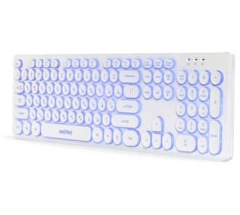 Клавиатура Smartbuy ONE 328 белая, с подсветкой, проводная, USB (1/20)#1786495