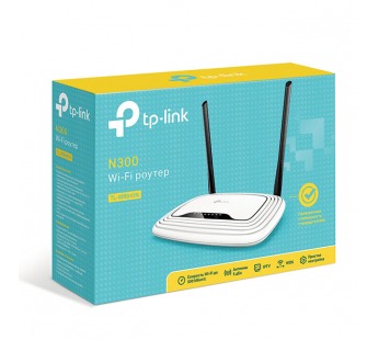 Беспроводной маршрутизатор TP-LINK TL-WR841N, серии N, 4-портовым коммутатором, 2 фиксированные антенны, до 300 Мбит/с (Atheros) (1/20)#146468