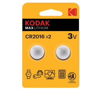 Элемент питания KODAK CR2016-2BL (30/240/43200)#335470