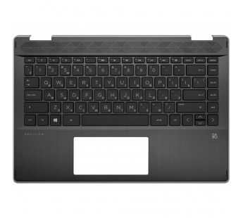 Топ-панель HP Pavilion x360 14-dh темно-серая (белое обрамление)#2027246