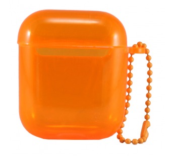 Чехол - прозрачный для кейса Apple AirPods (orange)#336533