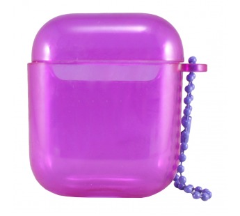Чехол - прозрачный для кейса Apple AirPods (purple)#336531