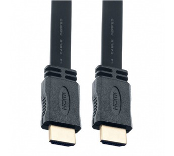 Кабель PERFEO HDMI A вилка - HDMI A вилка, плоский,ver.1.4, длина 1м. (H1301)#341801