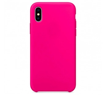 Чехол Silicone Case для iPhone XS MAX Неоново-розовый#405313