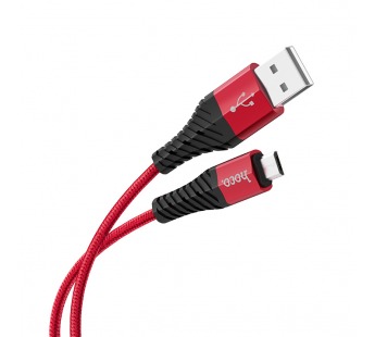 Кабель USB HOCO (X38) microUSB (1м) (красный)#1648332