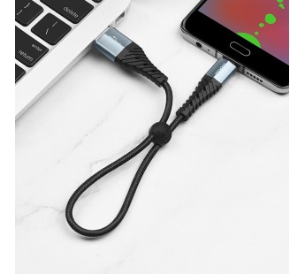 Кабель USB - micro USB Hoco X38 Cool Charging (25 см) (black)#1984449