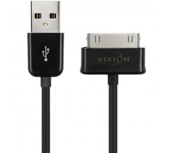 Кабель USB VIXION (J5) для Samsung Galaxy TAB 30 pin (1м) (черный)#368976