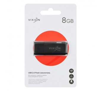 Накопитель USB Flash 08GB 2.0 VIXION Shark Eyes (черный)#2142226