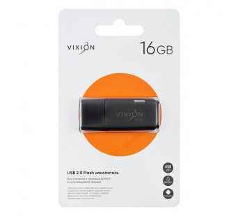 Накопитель USB Flash 16GB 2.0 VIXION Shark Eyes (черный)#2096884
