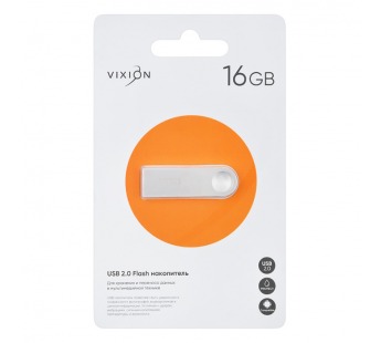 Накопитель USB Flash 16GB 2.0 VIXION Zinc Alloy (серебро)#341843