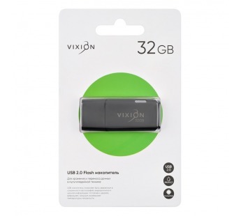 Накопитель USB Flash 32GB 2.0 VIXION Shark Eyes (черный)#2142223