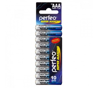 Батарейка Perfeo LR03 10SHRINK CARD Super Alkaline (120) (1080)#411895
