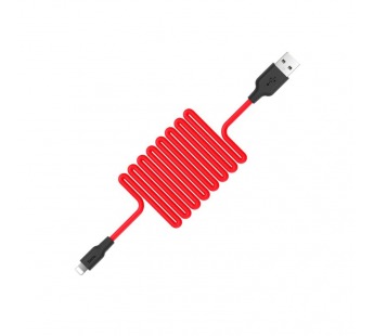 Кабель USB - Apple lightning Hoco X21 черно-красный 1м#1694605