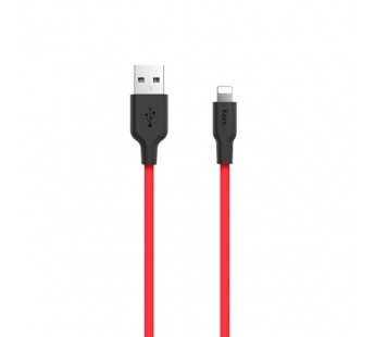 Кабель USB - Apple lightning Hoco X21 черно-красный 1м#1694603