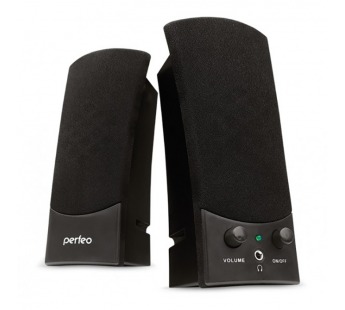 Колонки Perfeo 2.0, "UNO" 2.0, мощность 2х2,5 Вт (RMS), чёрн, USB  (PF_4392)#349249