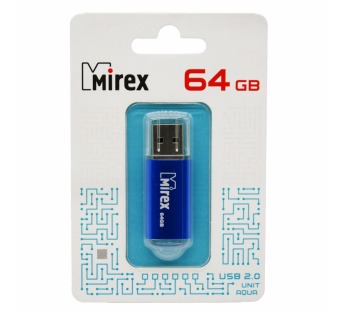 Флеш-накопитель USB 64ГБ Mirex Unit Aqua (13600-FMUAQU64)#2057472