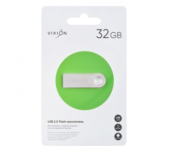 Накопитель USB Flash 32GB 2.0 VIXION Zinc Alloy (серебро)#341833