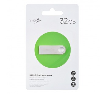 Накопитель USB Flash 32GB 2.0 VIXION Zinc Alloy (серебро)#2142222