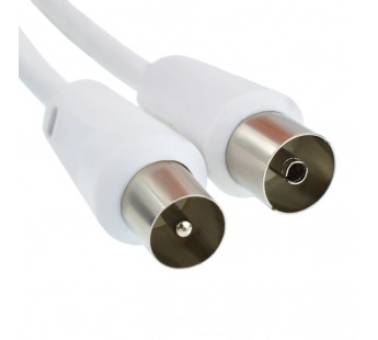 Кабель антенный Vixion CAB60 (ТВ гнездо-ТВ штекер) 3м (белый)#344195