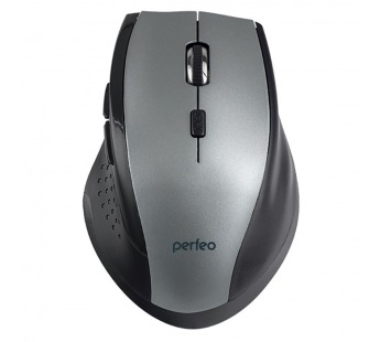 Мышь Perfeo беспров., оптич. "DAILY", 6 кн, DPI 800-1600, USB, серый металик#2127758