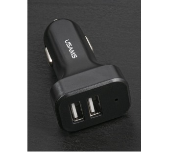                         Автомобильное ЗУ USB USAMS CC087 C13 2USB/2.1A (черный)*#1690802