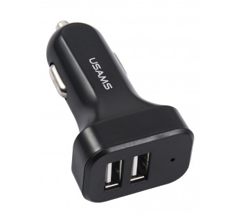                         Автомобильное ЗУ USB USAMS CC087 C13 2USB/2.1A (черный)*#1690799