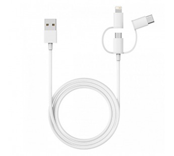                     Xiaomi кабель 3в1 iPhone 5 + microUSB + Type C XM3001 (белый)*#394793