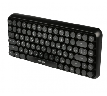                     Беспроводной комплект клавиатура+мышь мультимедийный с круглыми клав. Smartbuy 626376AG черный#1785754
