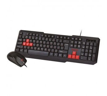                     Проводной мультимедийный комплект клавиатура+мышь Smartbuy 230346 ONE черно-красный#348273