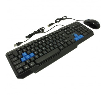                     Проводной мультимедийный комплект клавиатура+мышь Smartbuy 230346 ONE черно-синий#350758