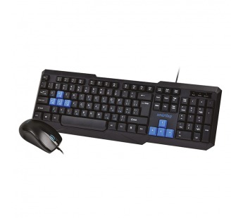                     Проводной мультимедийный комплект клавиатура+мышь Smartbuy 230346 ONE черно-синий#348276