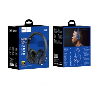 Накладные Bluetooth-наушники Hoco W28 (MP3/Bluetooth) синий#1893034