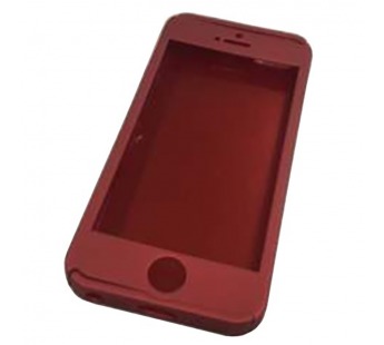                             Чехол пластиковый iPhone 5 Voero 360° + стекло красный матовый*#2036640