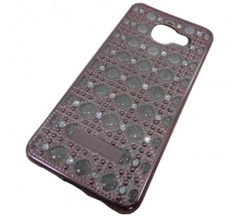                                 Чехол силиконовый Samsung A3 2016 (А310) с узором и стразами розовый*#1858034